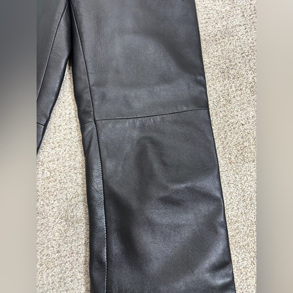 Vintage Margaret Godfrey 100% Leather Pants Mid Rise Side Zipper Classic Size 2 - Picture 2 of 13